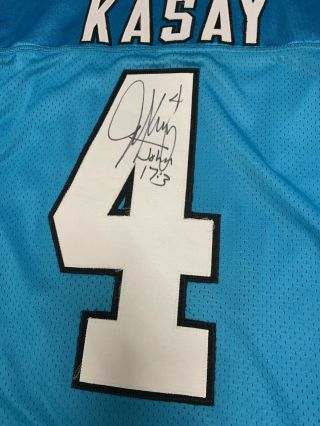 Carolina Panthers John Kasay Game Worn Jersey Team Signed Autograph NFL 3