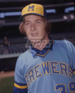 1974 Topps Baseball Color Negative.  Bill Champion Brewers