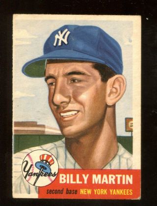 1953 Topps Billy Martin 86 (125.  00) Vg,  J5596