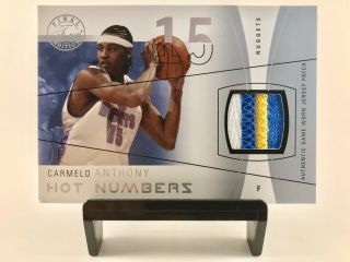 Carmelo Anthony 2003 - 04 Fleer Rookie Rc Jersey Logo Patch /50 Hof Non Auto Sp