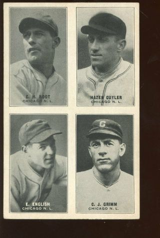 1929/1930 Exhibit Supply 4 In 1 Chicago Cubs Kiki Cuyler Ex,