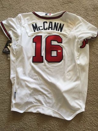 Brian Mccann Autographed White Atlanta Braves Jersey