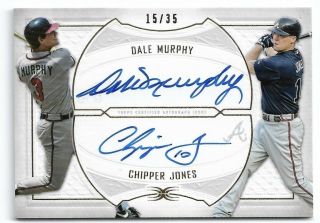 2019 Topps Definitive Dale Murphy & Chipper Jones Dual Auto/autograph 15/35