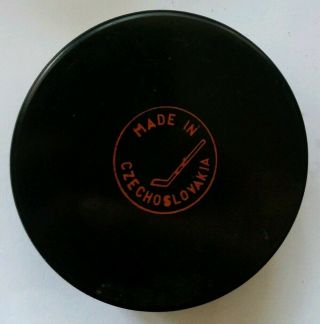 WHITE FARM EQUIPMENT RARE OFFICIAL MADE IN CZECHOSLOVAKIA HOCKEY PUCK 2