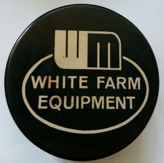 WHITE FARM EQUIPMENT RARE OFFICIAL MADE IN CZECHOSLOVAKIA HOCKEY PUCK 3