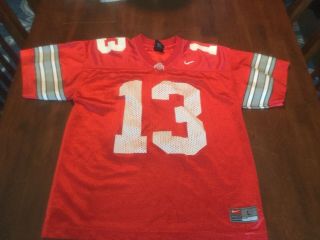 Ohio State Buckeyes 13 Nike Football Jersey Youth Large Boys Red Kids