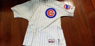 Chicago Cubs 2001 Gu Jersey Geovany Soto Majetic Ron Santo Patch Steiner Mlb