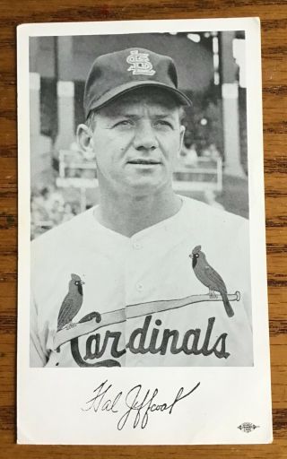 Hal Jeffcoat St.  Louis Cardinals Team Issue Postcard.