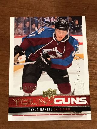 2012 - 13 Tyson Barrie Ud Young Guns Exclusives Rookie/100 Colorado Avalanche Rc
