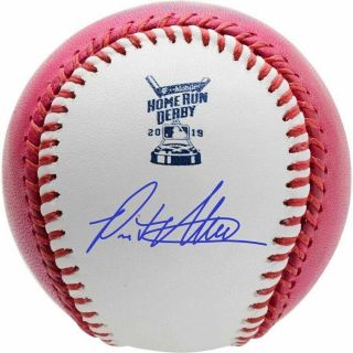 Pete Alonso Ny Mets Signed 2019 Home Run Derby Pink Moneyball Baseball Fanatics.