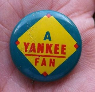 Vintage 1965 Guys Potato Chips York Yankees Baseball Pinback Pin Mlb