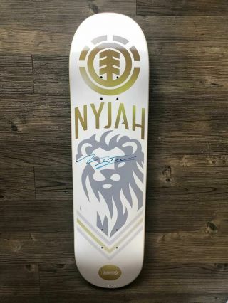 Nyjah Huston Signed " Exclusive " Skateboard Deck 8.  1 (nyjah Rides) Jsa/coa Proof