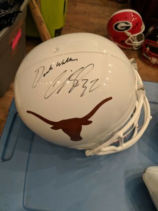 Cedric Benson Signed Autograph Full Size Helmet Texas Longhorns Auto Hook Em