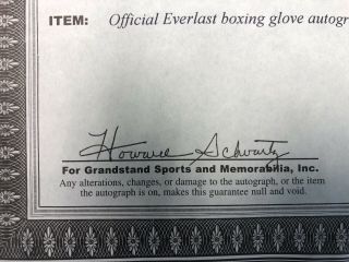 Muhammad Ali Signed Full Size Everlast Boxing Glove With Display Case & 8
