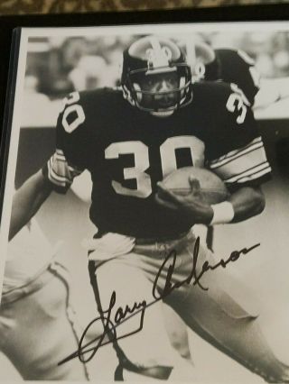 Larry Anderson Autographed 8x10 Photo - Pittsburgh Steelers W/ Ticket