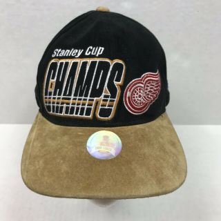 Vtg 90s Detroit Red Wings Hat Stanley Cup Champs Nhl 1997 Adjustable Cap