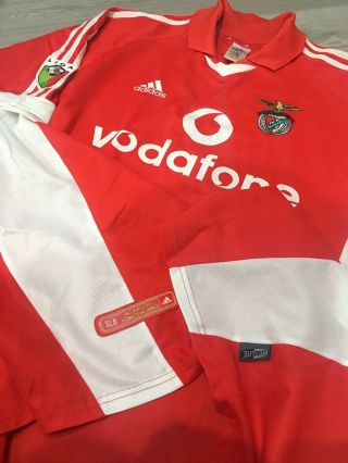 SL Benfica SLB Portugal Match Worn Shirt Jersey Maillot Adidas 7 Andersson Rare 6