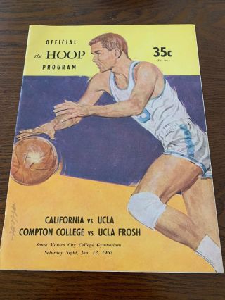 1963 Ucla Vs California Basketball Program “the Hoop”