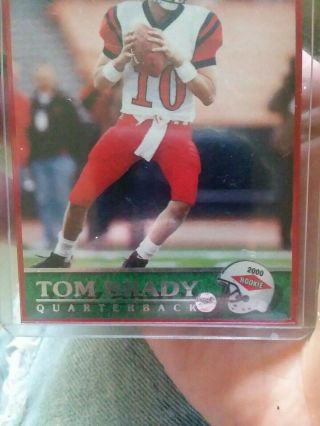 2000 Pacific Tom Brady RC England Patriots 403 Football Card 3