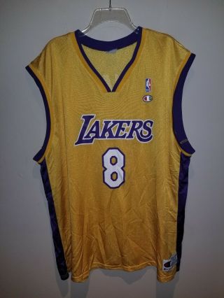 Vintage Kobe Bryant 8 Los Angeles Lakers Basketball Champion Jersey 52 Xxl 90s