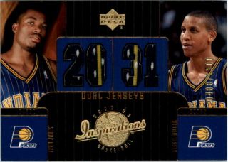 2002 - 03 Upper Deck Inspirations Pacers Basketball Card 112 Jones/reggie Miller