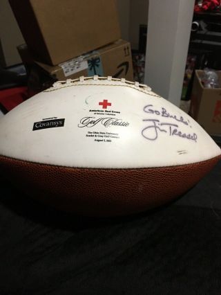 Jim Tressel Ohio State Full Sized Football.  Signed At Charity