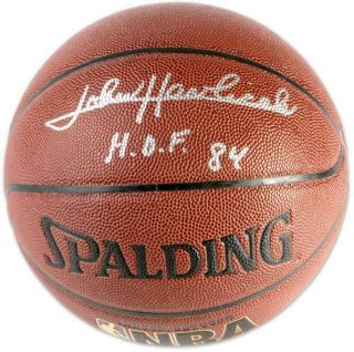 John Havlicek Boston Celtics Signed Spalding I/o Basketball W/ Hof 84 Insc