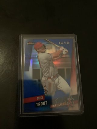 2019 Topps Finest Mike Trout Blue Ref 52/150