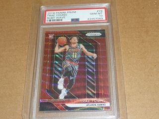 2018/19 Panini Prizm Trae Young Ruby Wave Refractor Hawks Rc/rookie 78 Psa 10