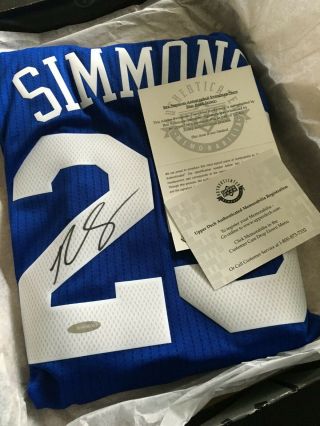 Ben Simmons Signed Autograph Auto Blue Away Jersey Adidas Swingman Upperdeck