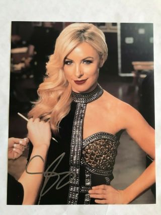Wwe Nxt Sarah Schreiber Hot Sexy Autographed 8x10 Photo Wrestling Wrestlemania