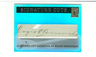 2004 Topps Tribute Hall Of Fame Roger Bresnahan Cut Autograph Auto 1/1 Hof 1945