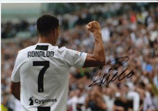 Cristiano Ronaldo,  Juventus,  Soccer Signed Autograph 8.  5x11 Photo / Aa05