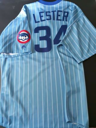 2016 Jon Lester Chicago Cubs Game Worn Jersey Mlb Hologram At Oakland