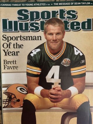 Brett Farve Sportsman Of The Year Sports Illustrated No Label Or Address Panel