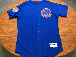 Mens Authentic Majestic Carlos Zambrano Chicago Cubs Baseball Jersey Size 48