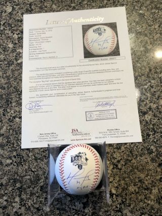 David Ortiz Signed Baseball 500 Home Run Club Ball W/ Big Papi Jsa Loa