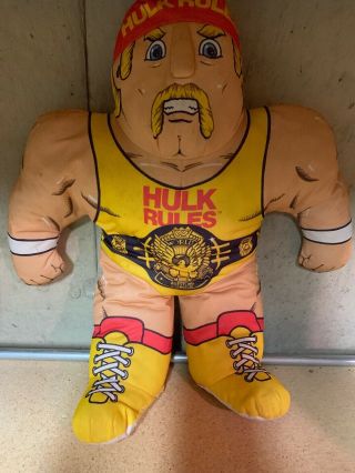 Vintage 1990 Tonka 22 " Plush Wrestling Buddies Hulk Hogan Wwe Wwf