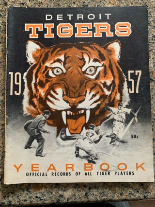 Detroit Tigers 1957 Yearbook,  Al Kaline,  Jim Bunning
