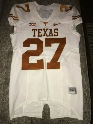 Texas Longhorns Nike Authentic Game Worn Issued Jersey Size 42 Hypercool