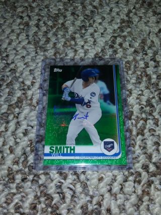 2019 Topps Pro Debut Will Smith Green Parallel Auto 59/99 Dodgers.