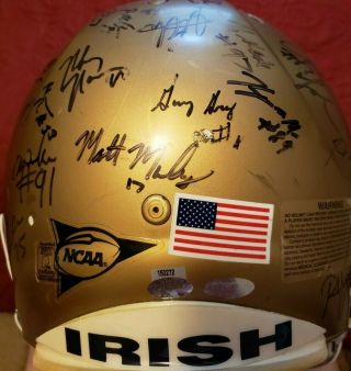 Jeff Tisak 63 Notre Dame Football Game Worn Helmet Steiner hologram NCAA 2