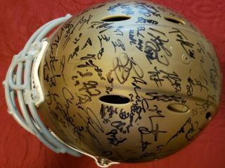 Jeff Tisak 63 Notre Dame Football Game Worn Helmet Steiner hologram NCAA 4