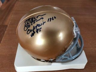 Notre Dame - Riddell Football Mini Helmet Myron Pottios 1960 Captain Autograph