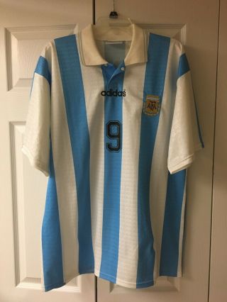 Adidas - Gabriel Batistuta World Cup 1994 - Home Jersey Argentina - Size T4