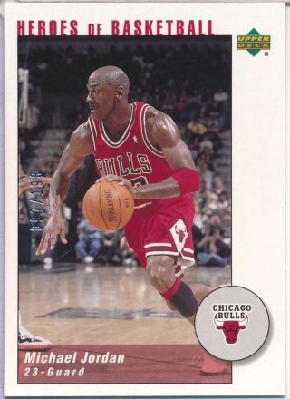 2002 - 03 Upper Deck Michael Jordan Heroes Of Basketball 097/198 Bulls Hof C1367