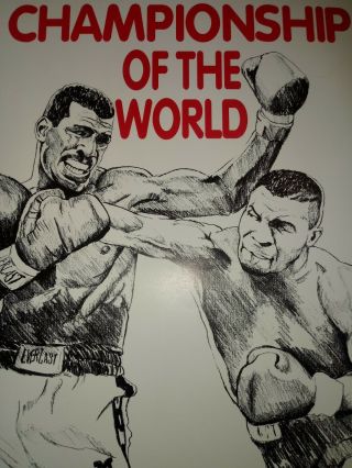 Spinks Vs Tyson Atlantic City Convention Center June 27,  1988 Boxing Poster RHTF 4