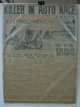 First Indy 500 Account In An Newspaper May 30,  1911