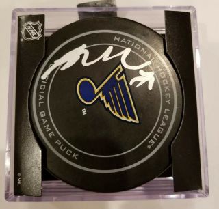 Vladimir Sobotka Signed / Autographed St.  Louis Blues Puck With Case Great Gift