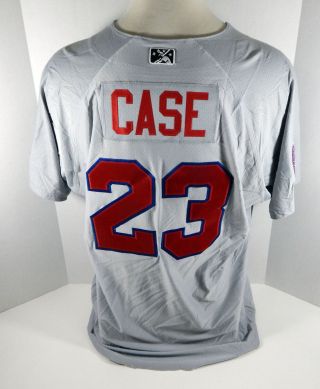 2018 Buffalo Bisons Andrew Case 23 Game Grey Jersey
